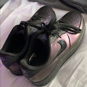 purple metallic air force 1s